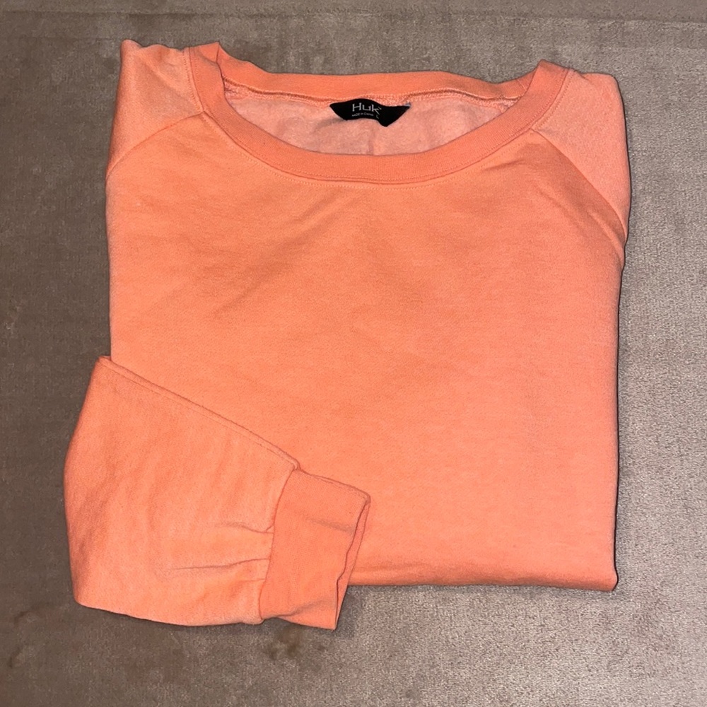 Women’s Coral Huk Folly Crew Fleece Long Sleeve Shirt
